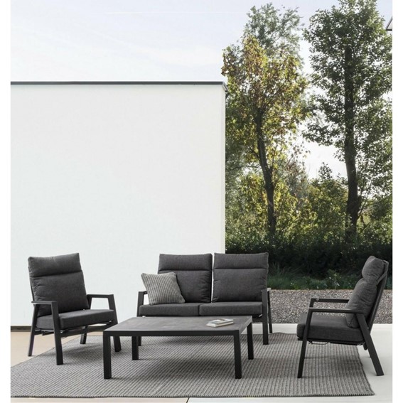 Stolik Ogrodowy KLEDI 120x70cm Ciemny Szary