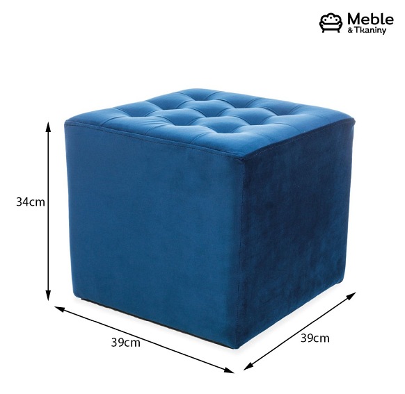 Puf LORI Velvet Granatowy Bluvel 86