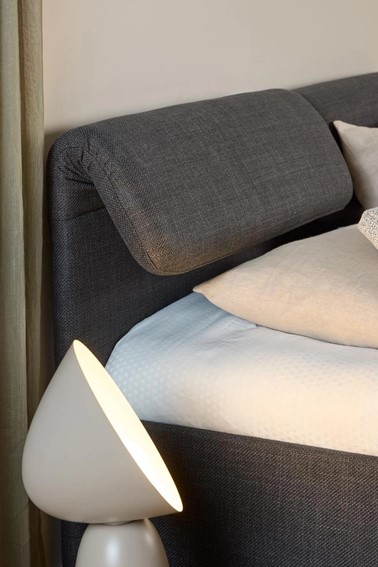 Łóżko Tapicerowane CALVI 160x200 cm z Szufladami Szary