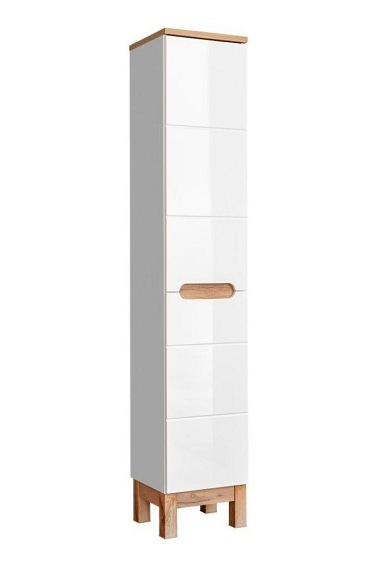 Szafka z Koszem na Pranie 2D Bali White 804 33x35x187 Biały