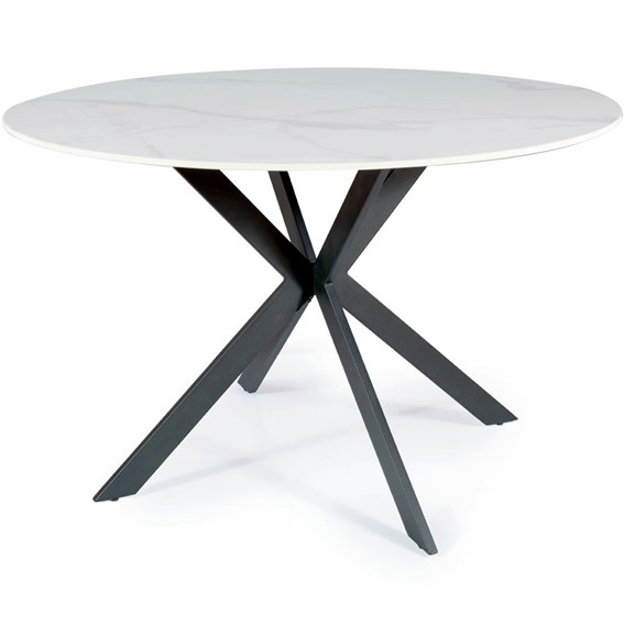 Stół TALIA fi120 Czarny/Biały