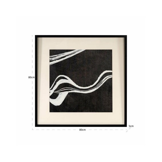 Obraz JOZRA 80x80cm Biały/Czarny