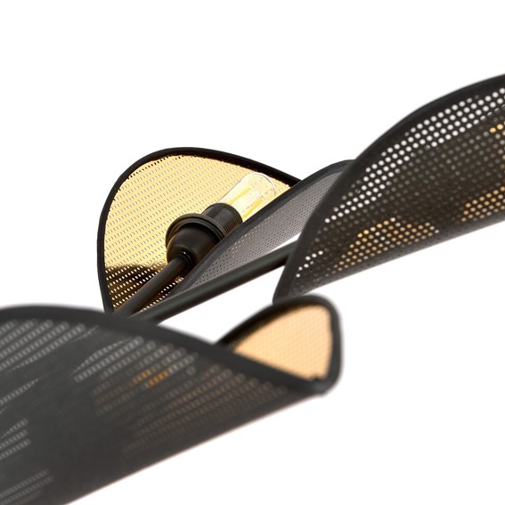 Lampa Wisząca VENE 4 Czarny/Złoty