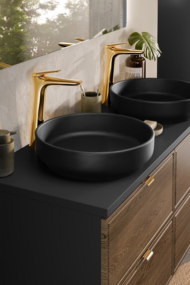 Umywalka Nablatowa RIVER Czarny Mat