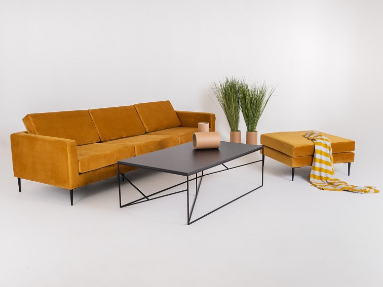 Puf Vergan 84x83x44 Marakuja/Czarny