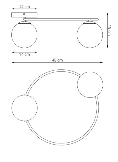 Lampa Sufitowa SOPRA 2 Beżowy/Biały
