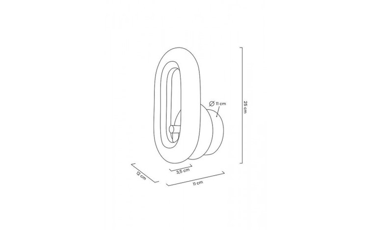 Lampa Ścienna JEWEL Złoty/Transparentny