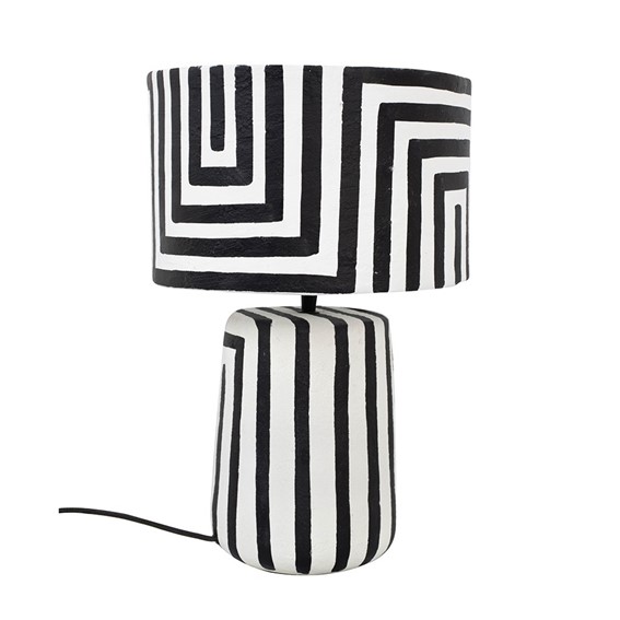 Lampa Stołowa STRISCE 44 cm Biały/Czarny