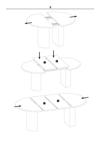 Stół Rozkładany GARIBALDI (120-200)x120 Dąb Naturalny