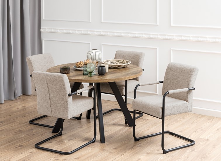 Krzesło z Podłokietnikami ADELE Beżowy