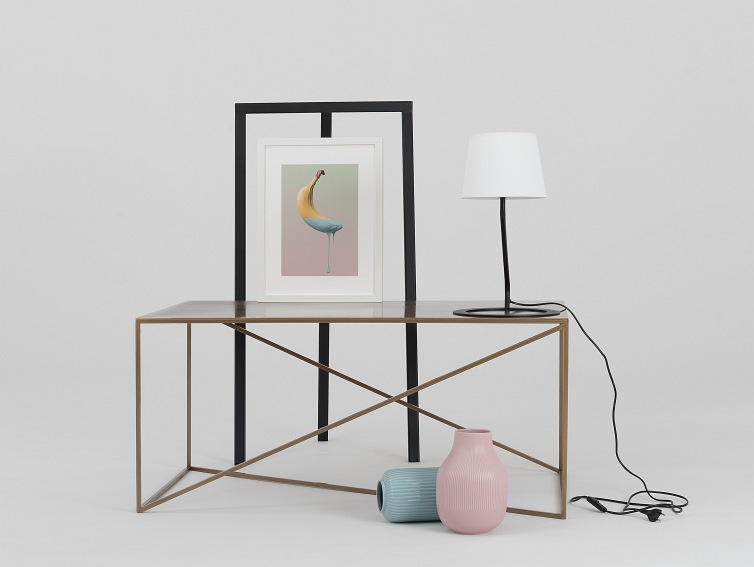 Stół Kawowy Memo Metal 100x60 Złoty