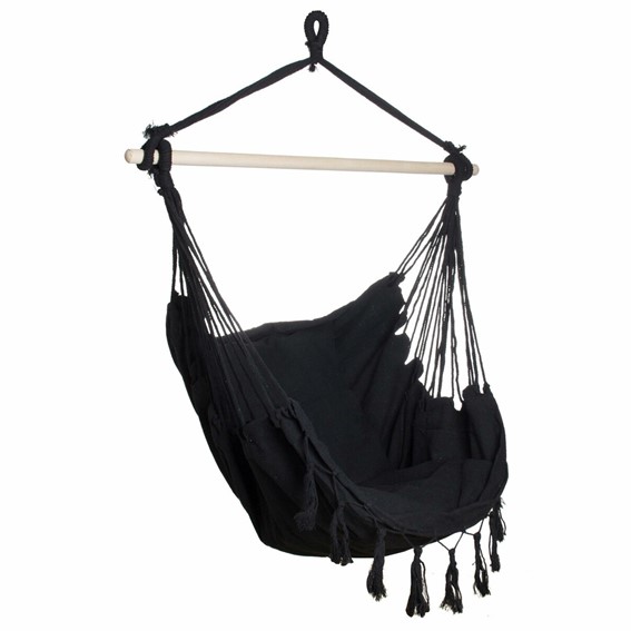 Fotel Hamakowy RIVA Boho Czarny