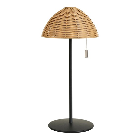 Lampka Nocna WIGAN Naturalny/Czarny