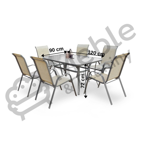 Stół Ogrodowy MOSLER 150x90 Popiel