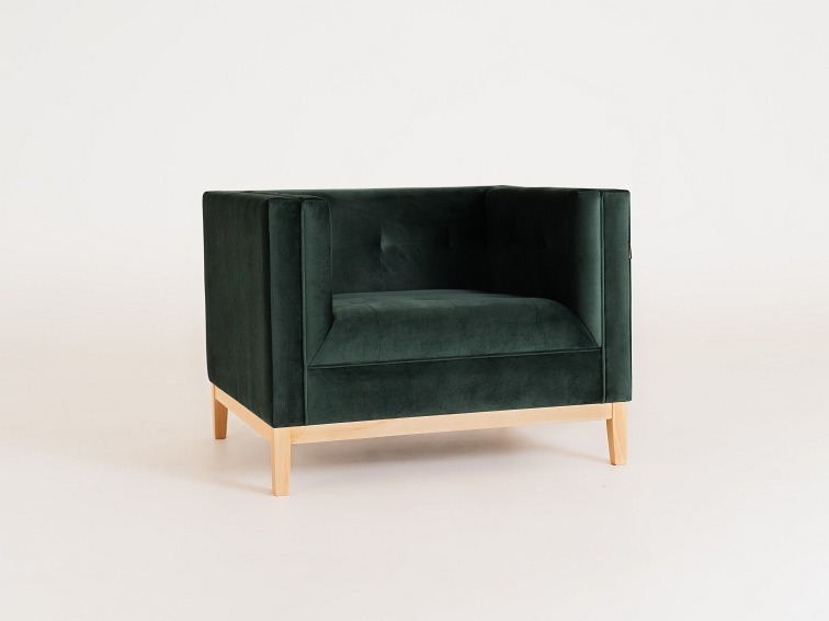 Fotel By-Tom 95x85x73 Avocado/Naturalny