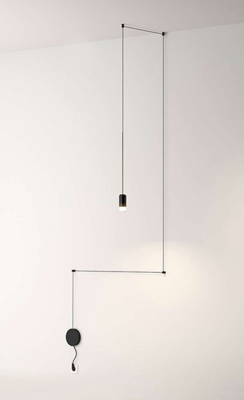 Lampa Ścienna FLUSSO WALL Czarny