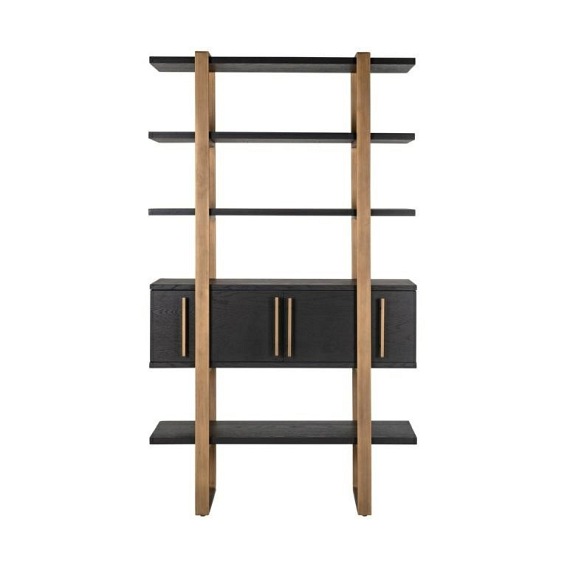 Szafa Ścienna CAMBON Czarny/Naturalny