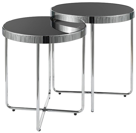 Ława SAGA fi45/40 Chrom/Czarny