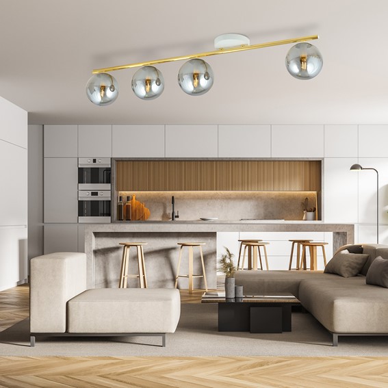 Lampa Sufitowa MONZA 4 Biały/Grafitowy