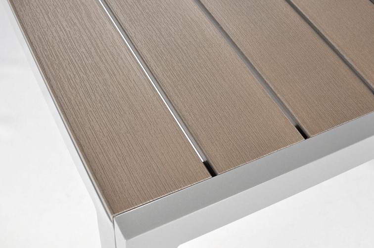 Stół Ogrodowy MODENA 150X90x74 Srebrny/Brązowy