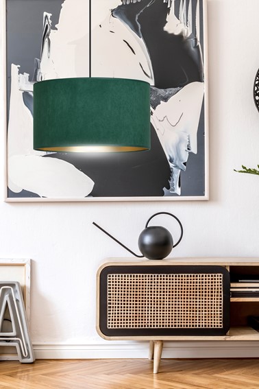 Lampa Wisząca HILDE 1 Czarny/Zielony