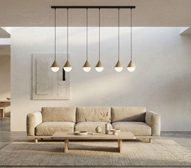 Lampa Wisząca GIRO 6 PREM Czarny/Beżowy