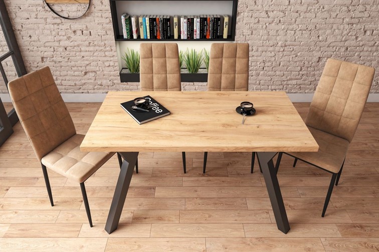 Stół ST(B)-FX/Y 67x128 Dąb Złoty Craft/Czarny