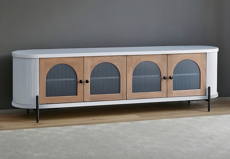 Komoda RTV STILIG ST382 Szary/Brązowy