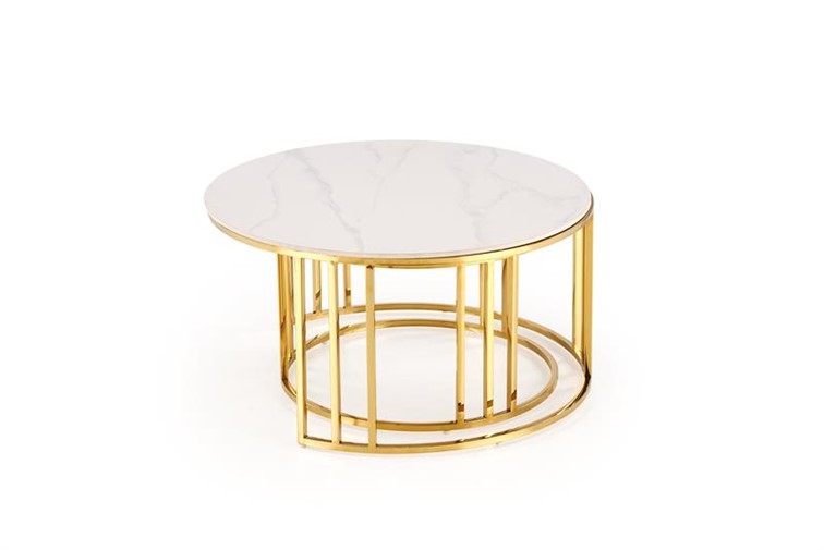 Ława (Zestaw) MERCURY 3 Złoty/Biały Marmur