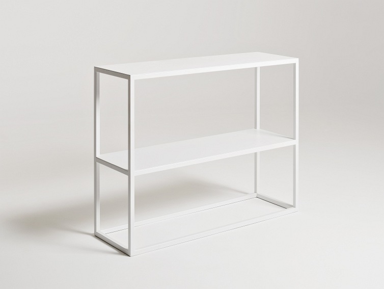Konsola JULITA METAL 75-2F 100x30 Biały
