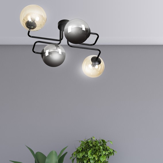 Lampa Sufitowa BRENDI 4 MIX2 Czarny
