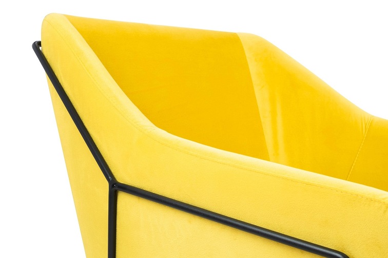 Fotel EMMA Velvet Żółty