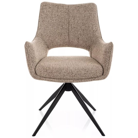 Krzesło FINO II Ciemny Beż/Czarny Mat