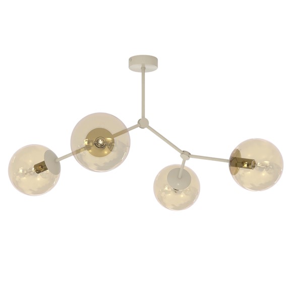 Lampa Sufitowa SPACE 4 Beżowy/Miodowy