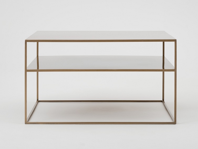 Stół Kawowy Tensio 2 Floor Metal 80x80 Złoty