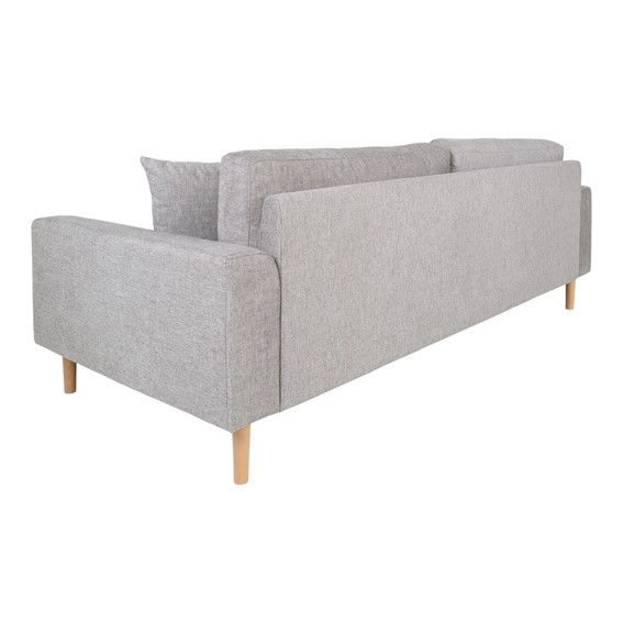 Sofa LIDO Trzyosobowa z Podłokietnikami Szary/Naturalny