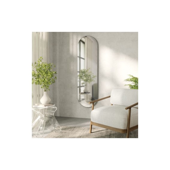 Lustro Ścienne HUBBA 62x18cm Tytan