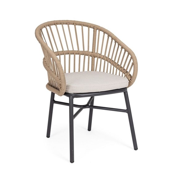 Krzesło Ogrodowe ODIVELAS Beżowy