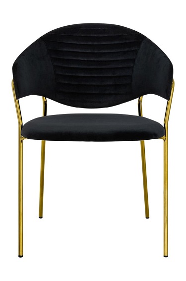 Krzesło NAOMI Czarny/Złoty