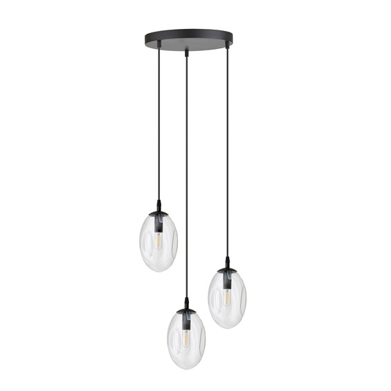 Lampa Wisząca ASTRAL 3 PREMIUM Czarny/Transparentny