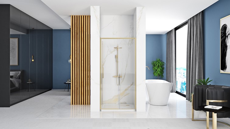 Drzwi Prysznicowe RAPID SLIDE 110 Złoty Szczotkowany