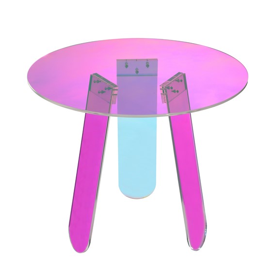 Stolik MODIG M75-60 fi60 Wielokolorowy/Transparentny