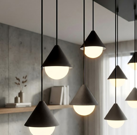 Lampa Wisząca GIRO 9 Czarny