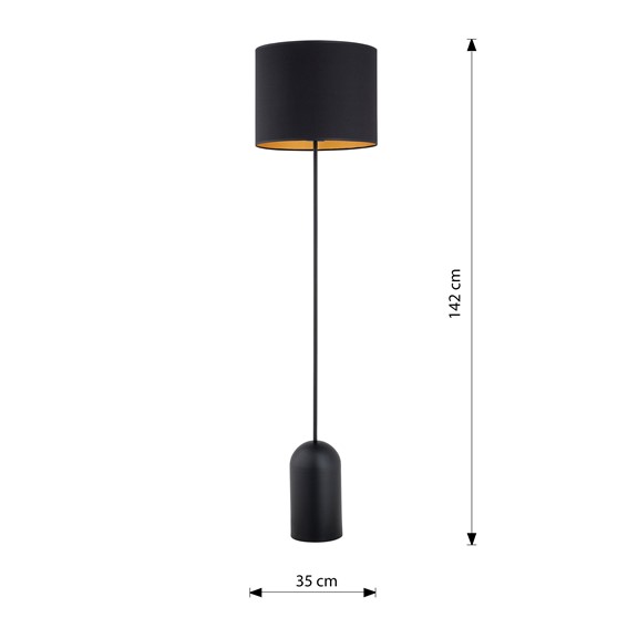 Lampa Podłogowa ASPEN LP1 Czarny/Złoty