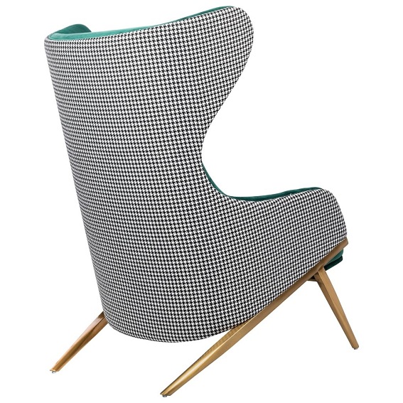 Fotel HAMPTON Velvet Szary/Zielony