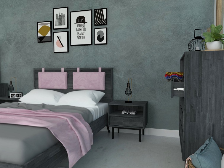 Zestaw Capella – Łóżko 180cm + Szafka nocna