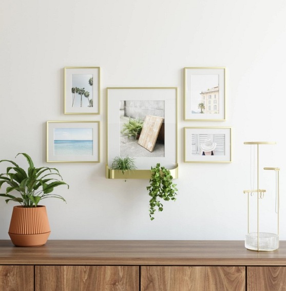 UMBRA zestaw 5 ramek na zdjęcia MATINNE  złote