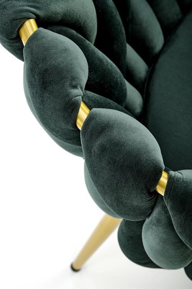 Krzesło K517 Złoty/Ciemny Zielony