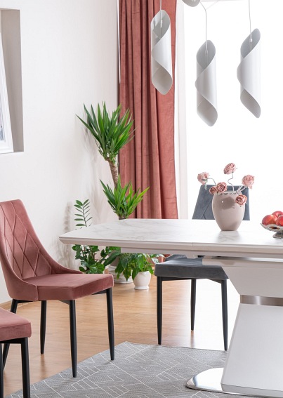 Krzesło TRIX B Velvet Czarny/Szary