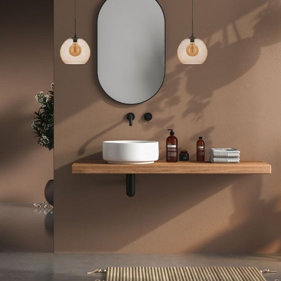 Lampa Wisząca LISIA 1S Czarny/Brązowy